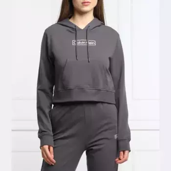 Укороченная толстовка Calvin Klein, черный