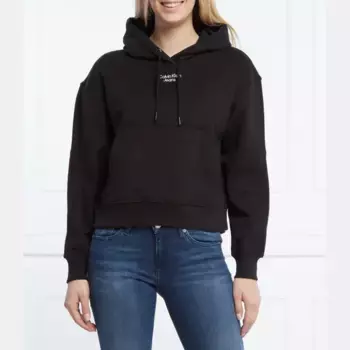 Укороченная толстовка Calvin Klein, черный