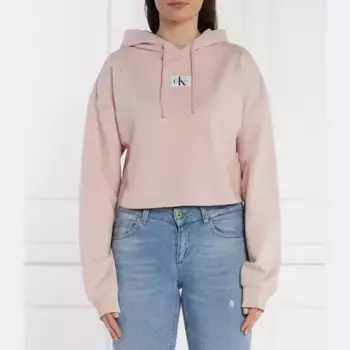Укороченная толстовка Calvin Klein, розовый
