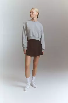 Укороченная толстовка H&M, серый