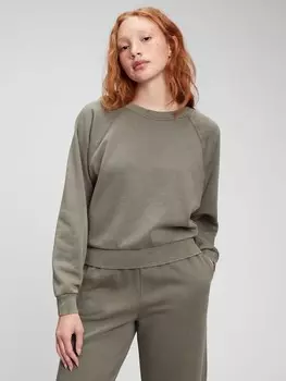 Укороченная толстовка реглан Gap, зеленый