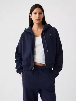 Укороченная толстовка с капюшоном Gap, синий