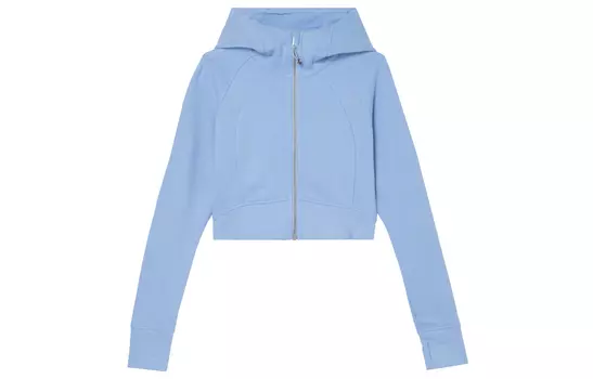 Укороченное пальто с капюшоном Scuba Series для женщин Lululemon, Mixed Color Butterfly Blue/HOSB