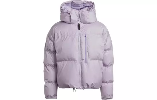 Укороченное пальто женское фиолетовое Adidas