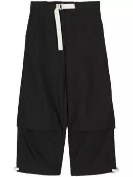 Укороченные брюки на кулиске Jil Sander, черный