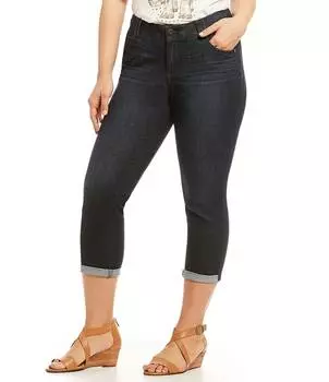 Укороченные джинсы Democracy Plus Size Absolution, синий