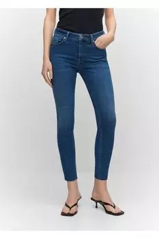 Укороченные джинсы скинни Mango, синий