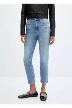 Укороченные джинсы скинни Mango, синий