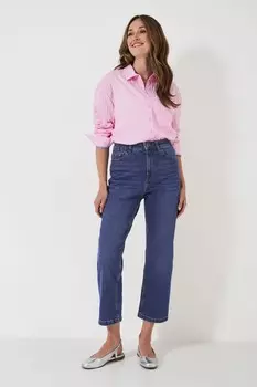 Укороченные прямые джинсы Crew Clothing Crew Clothing Company, синий