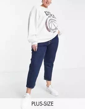 Укороченные прямые джинсы Levi's Plus 501 темного цвета