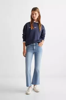 Укороченные укороченные джинсы Mango, синий