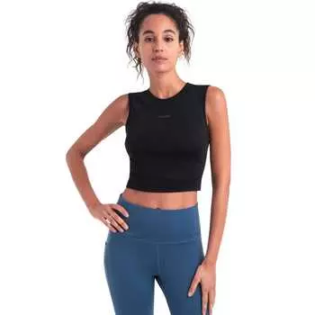 Укороченный бюстгальтер-майка 125 zoneknit merino energy wind Icebreaker, черный