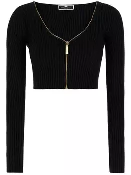 Укороченный кардиган Elisabetta Franchi, черный