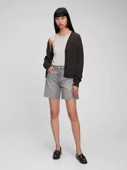 Укороченный кардиган на пуговицах Gap, черный
