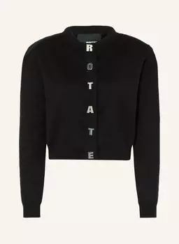 Укороченный кардиган ROTATE, черный