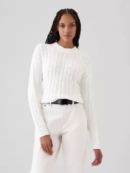 Укороченный свитер Gap, белый