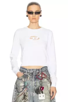 Укороченный свитшот Diesel, белый