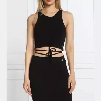 Укороченный топ Calvin Klein, черный