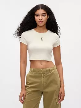 Укороченный топ Gap, бежевый