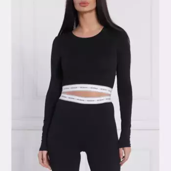 Укороченный топ Guess, черный