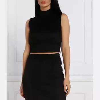 Укороченный топ Guess, черный