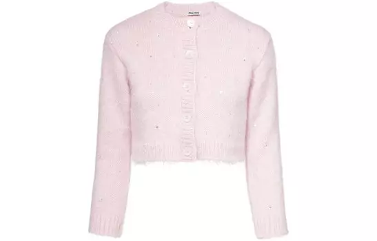 Укороченный топ Miu Miu, розовый