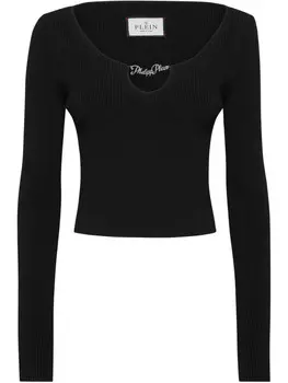 Укороченный топ Philipp Plein, черный