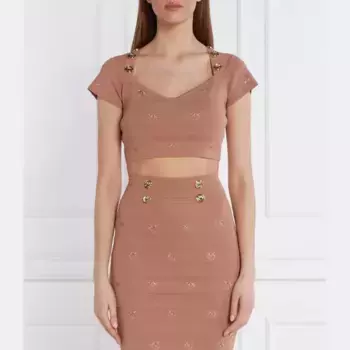 Укороченный топ Pinko, коричневый