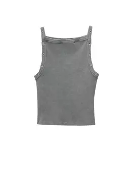 Укороченный топ Pull&Bear Top, серый