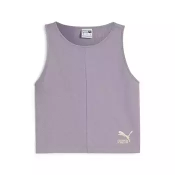 Укороченный топ PUMA "CLASSICS" в рубчик женский ", фиолетовый