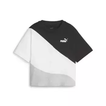 Укороченный топ PUMA "POWER CAT CROPPED TEE", черный