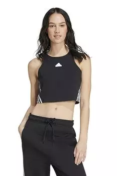 Укороченный топ с логотипом Adidas Sportswear, черный