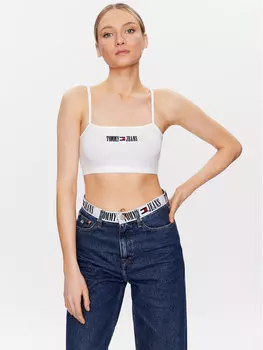 Укороченный топ Tommy Jeans, белый