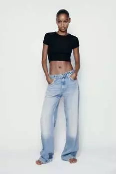 Укороченный топ ZARA, черный