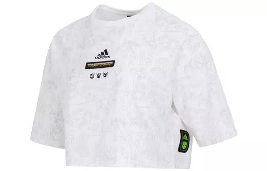 Укороченный топ женский белый Adidas