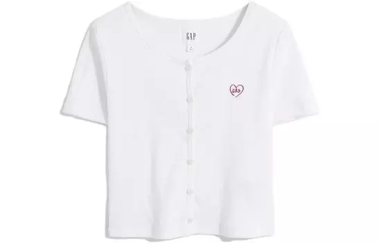 Укороченный топ женский белый Gap