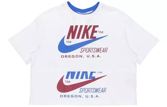 Укороченный топ женский белый Nike