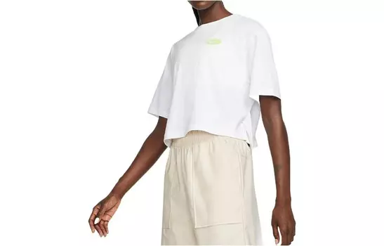 Укороченный топ женский белый Nike
