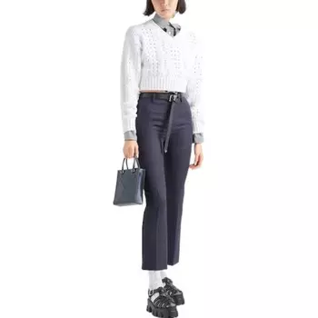 Укороченный топ женский белый Prada