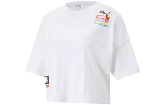 Укороченный топ женский белый Puma