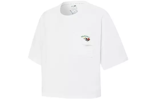 Укороченный топ женский белый Puma