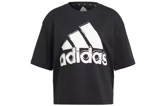Укороченный топ женский черный Adidas