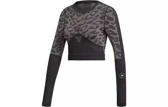 Укороченный топ женский черный Adidas