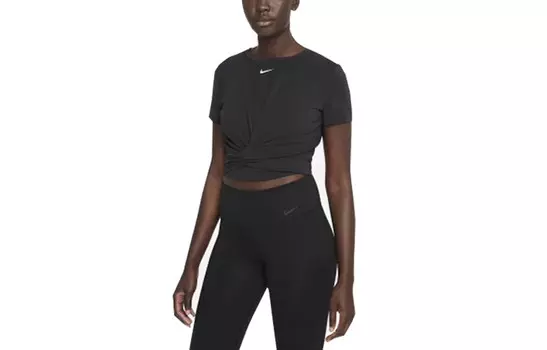 Укороченный топ женский черный Nike