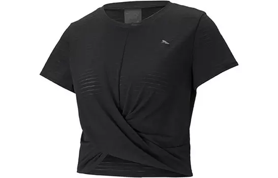 Укороченный топ женский черный Puma