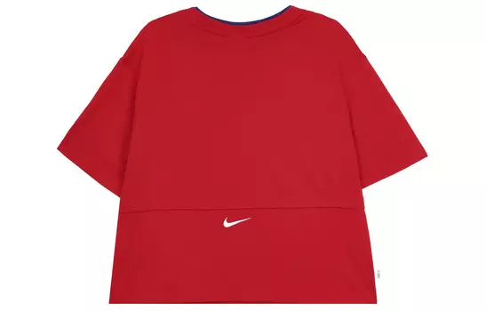 Укороченный топ женский Gym красный Nike