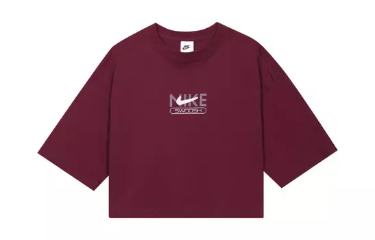 Укороченный топ женский красный Nike