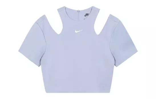 Укороченный топ женский синий Nike