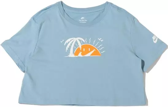 Укороченный топ женский синий Nike