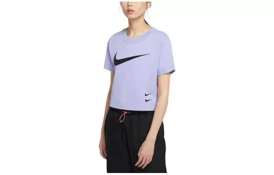 Укороченный топ женский сиреневый Nike